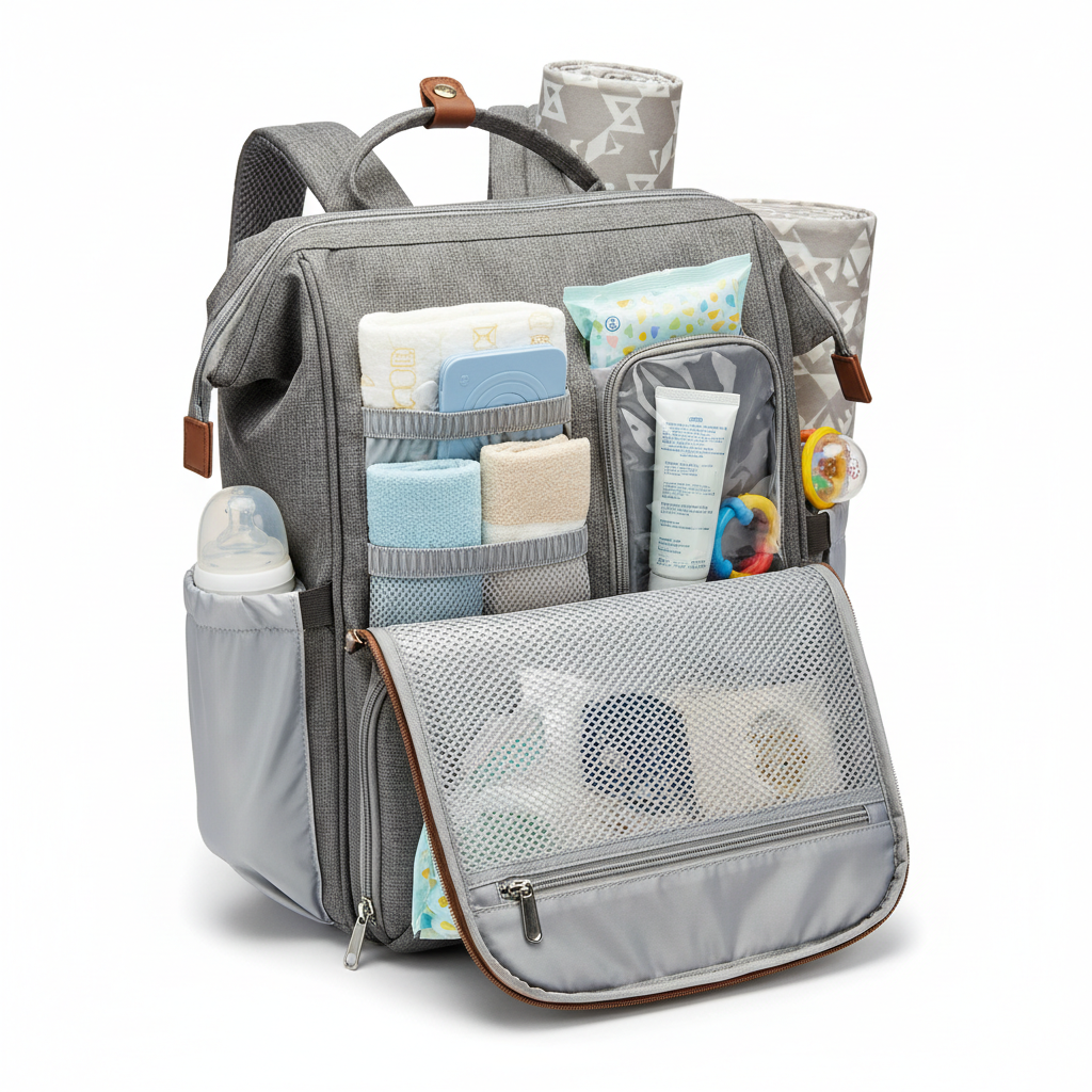 Diaper Bag Backpack interior view